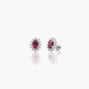 Bea Red Ruby Studs