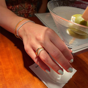 Val Gold + Moissanite Ring Set