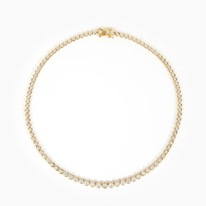 Remi Graduated Tennis Bezel Necklace