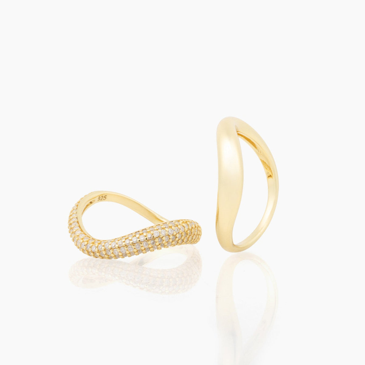 Val Gold + Moissanite Ring Set