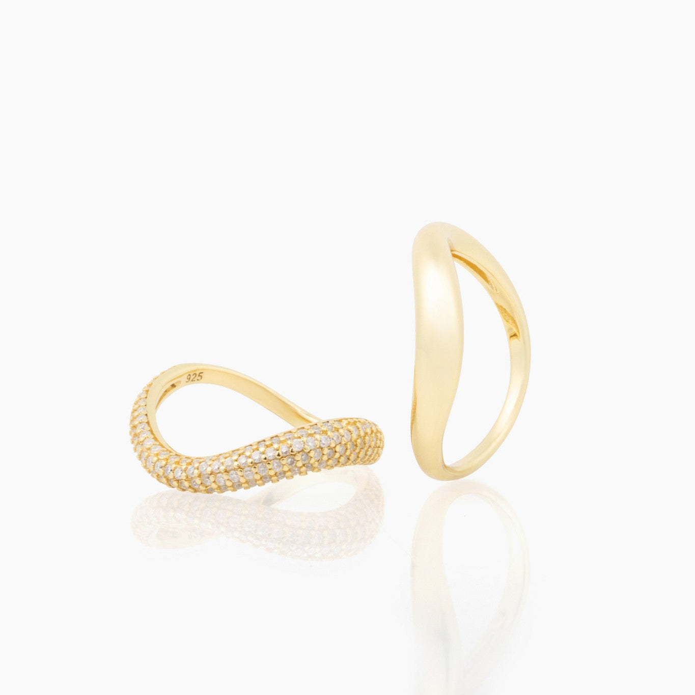 Val Gold + Moissanite Ring Set