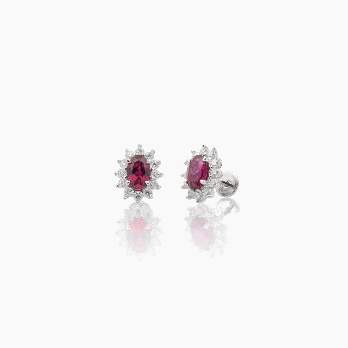 Bea Red Ruby Studs