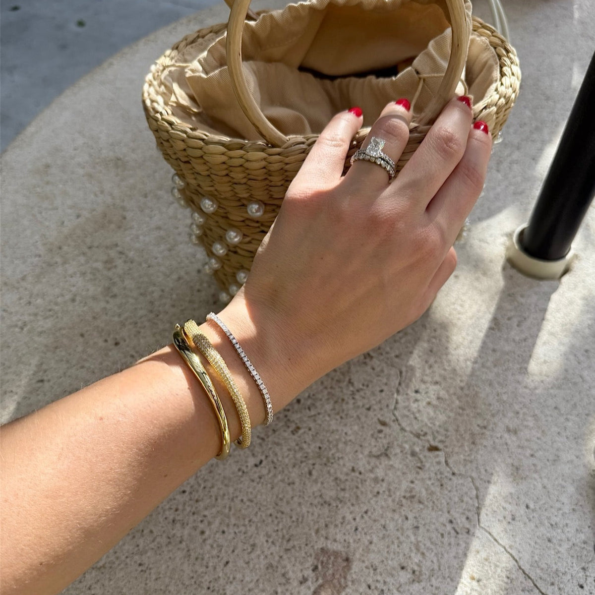 Val Gold Bangle Bracelet