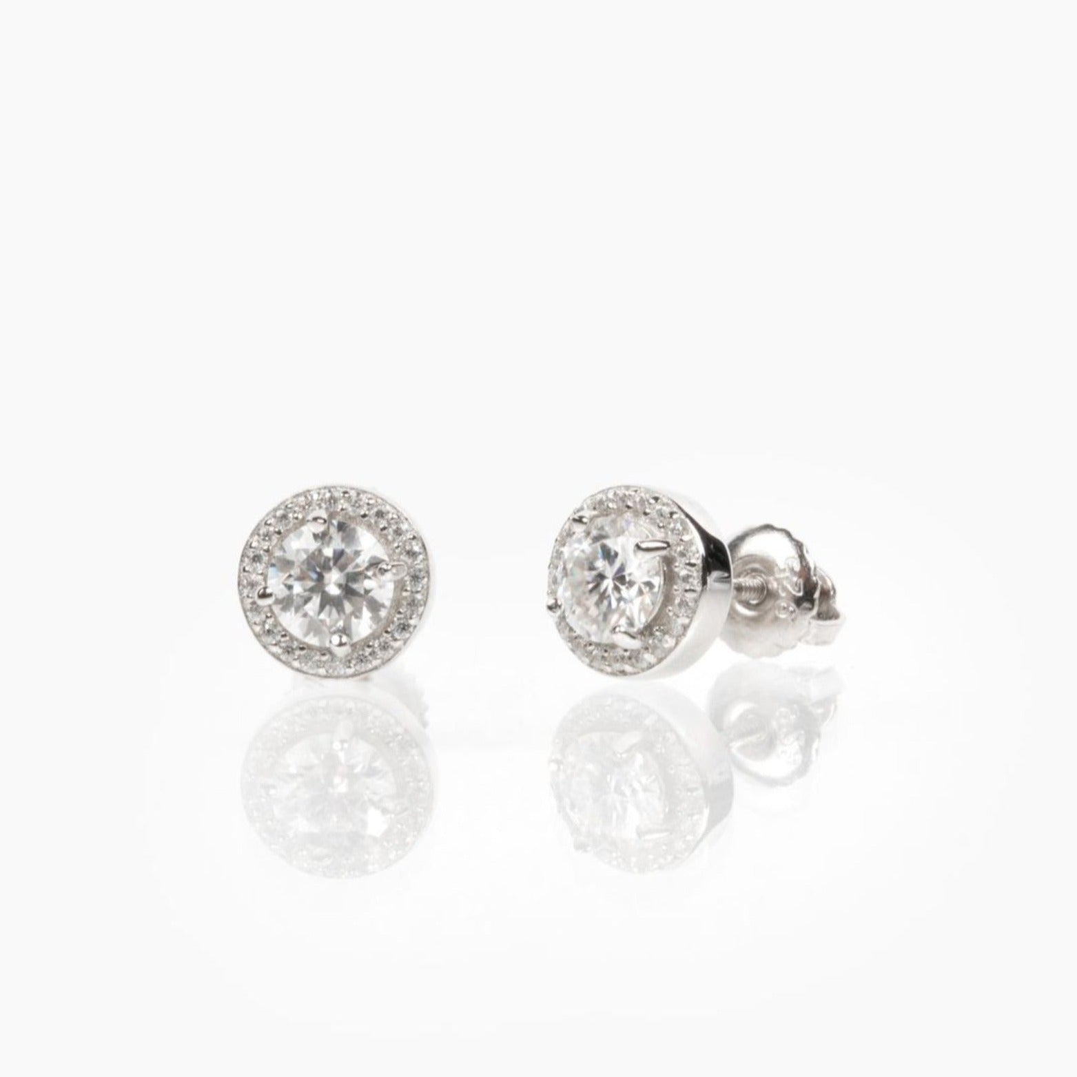 Zoe Round Halo 9mm Stud