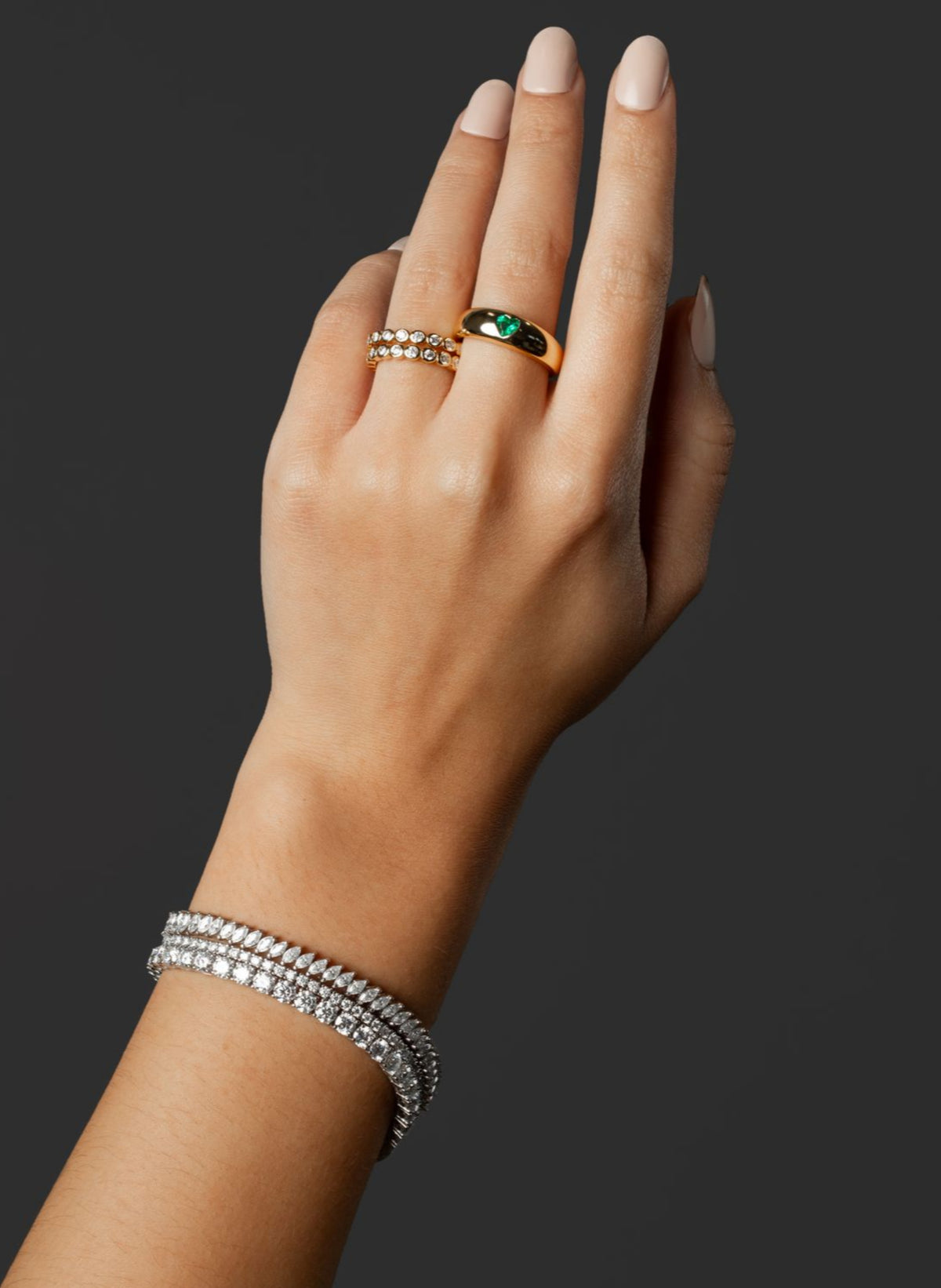 Esme Heart Dome Ring