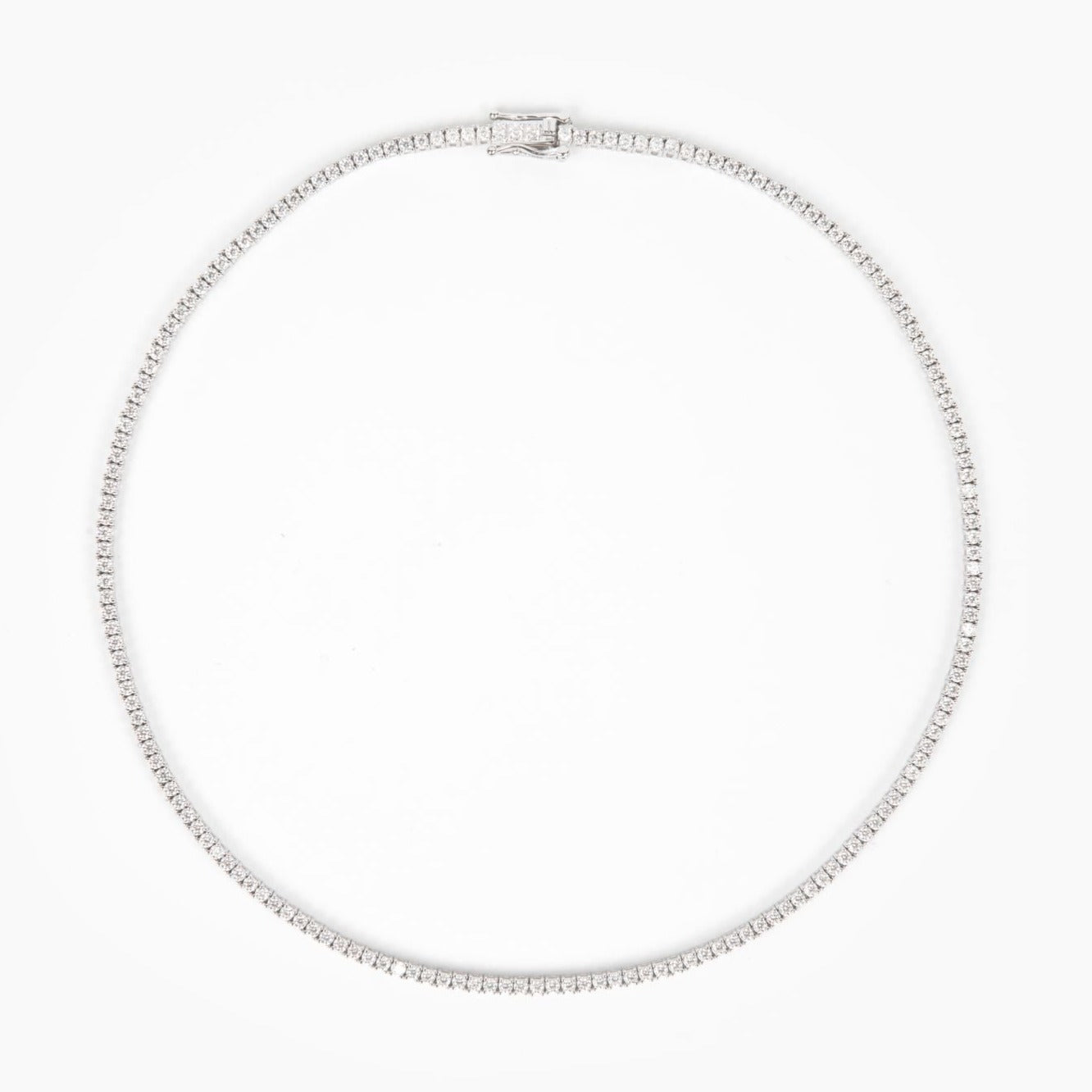 Mae 2mm Round Tennis Necklace