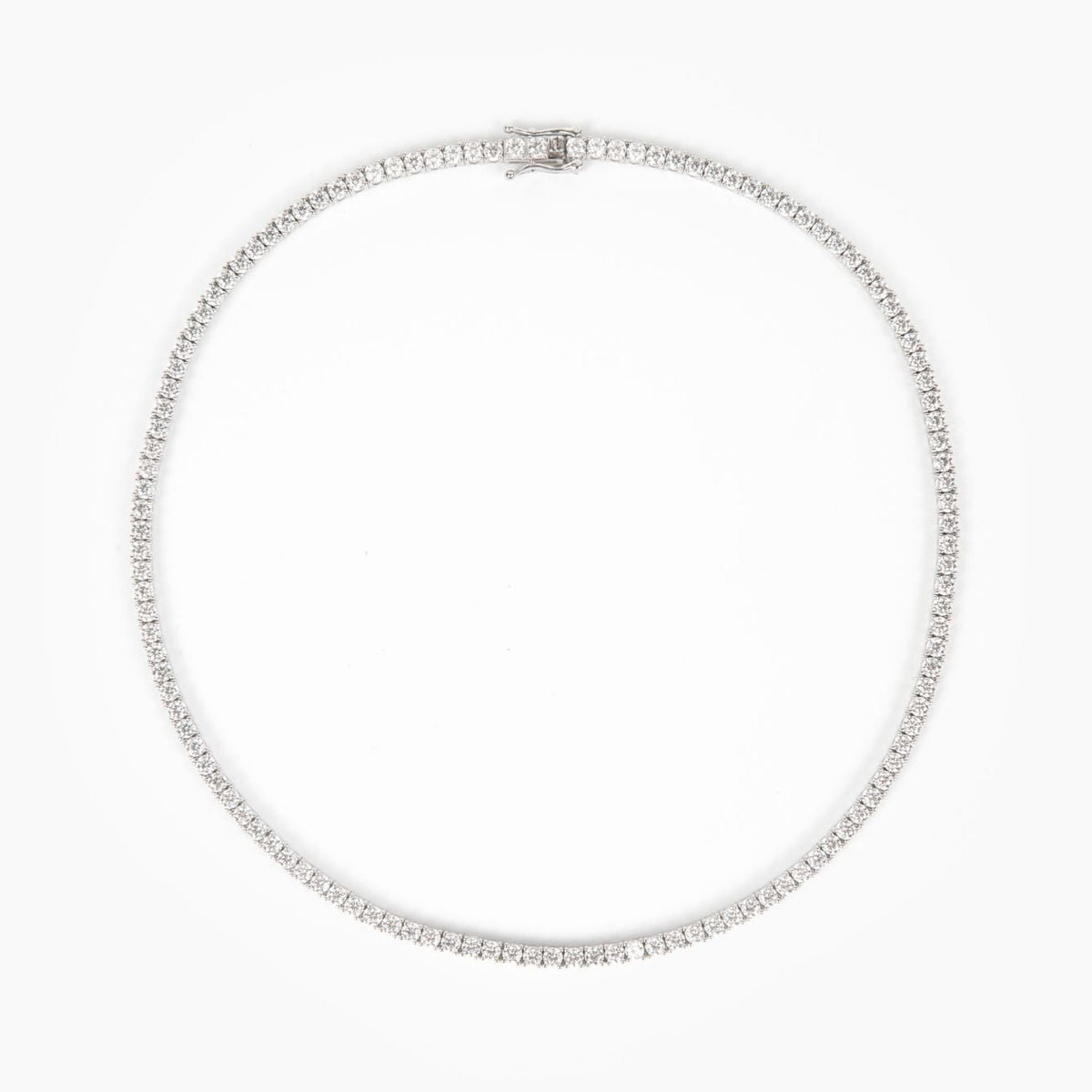Mae 3mm Round Tennis Necklace