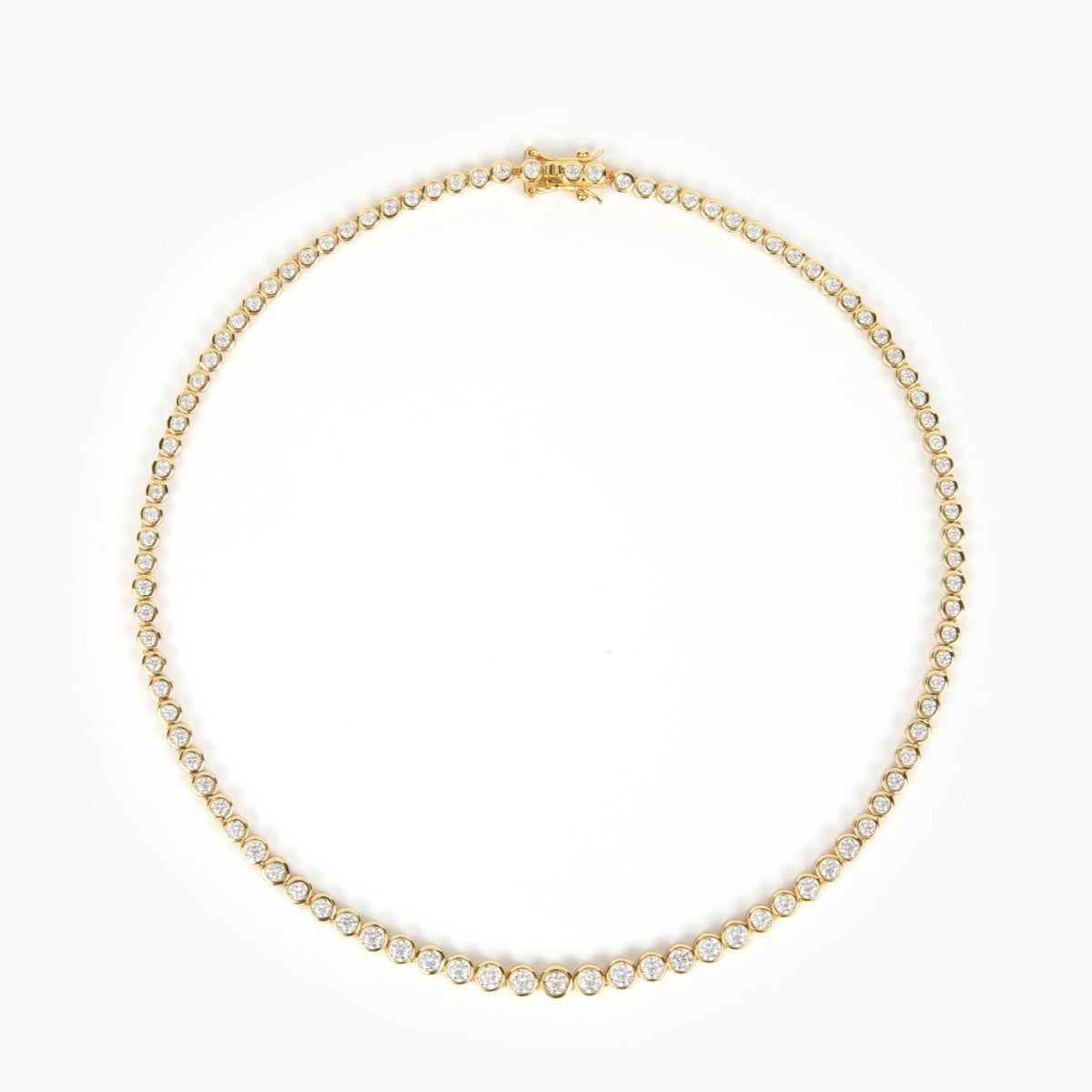 Remi Graduated Tennis Bezel Necklace
