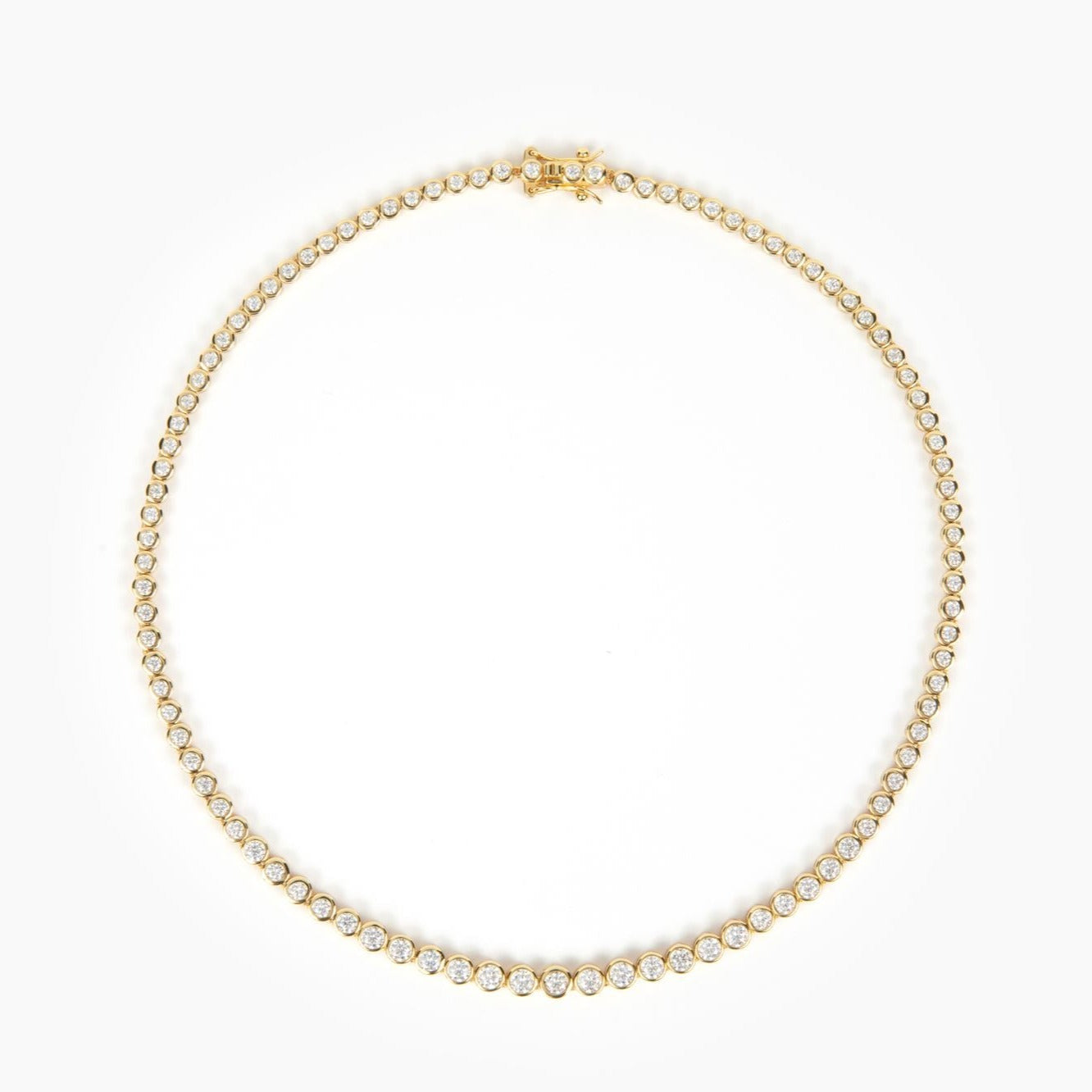 Remi Graduated Tennis Bezel Necklace